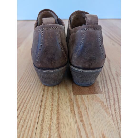 Sofft Brown Leather Western Style Booties Size 8.5 - Picture 5 of 8